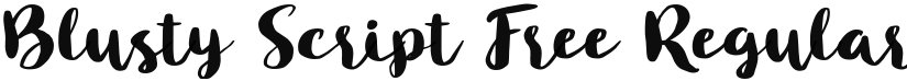 Blusty Script Free font download
