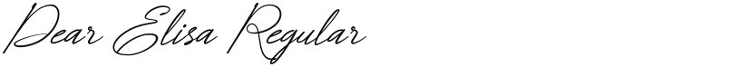 Dear Elisa font download