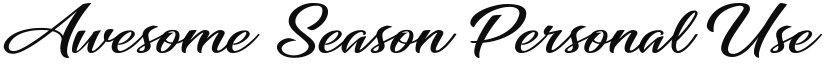 Awesome Season Personal Use font download