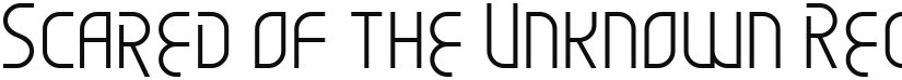 Scared of the Unknown font download