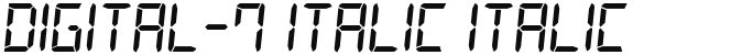 Digital-7 Italic Italic