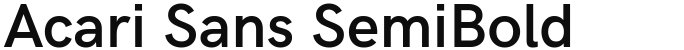 Acari Sans SemiBold