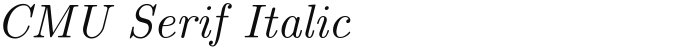 CMU Serif Italic