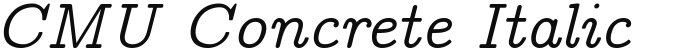 CMU Concrete Italic