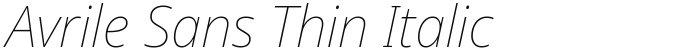 Avrile Sans Thin Italic