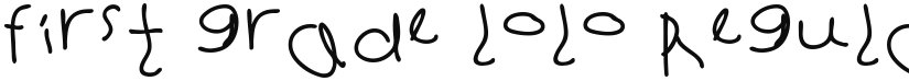 first grade lolo font download