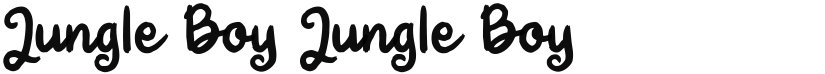 Jungle Boy font download