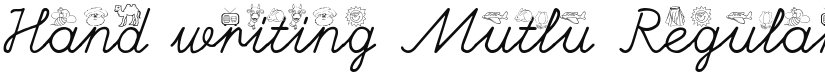 Hand writing Mutlu font download