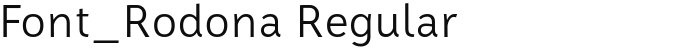 Font_Rodona Regular