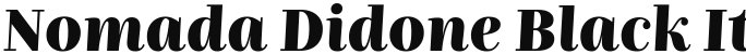 Nomada Didone Black Italic