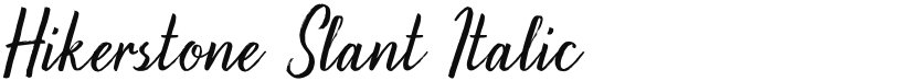 Hikerstone Slant font download