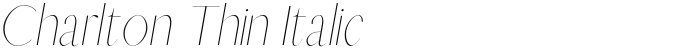 Charlton Thin Italic