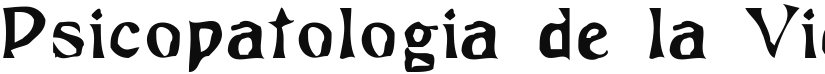 Psicopatologia de la Vida Cotidiana font download