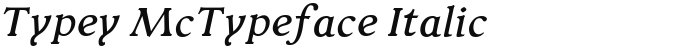 Typey McTypeface Italic