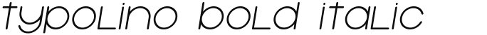 Typolino Bold Italic