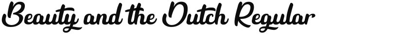 Beauty and the Dutch font download