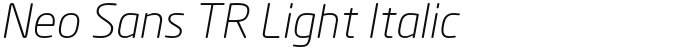 Neo Sans TR Light Italic