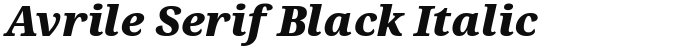 Avrile Serif Black Italic