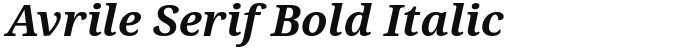 Avrile Serif Bold Italic