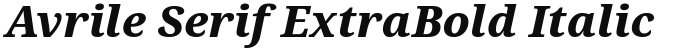 Avrile Serif ExtraBold Italic