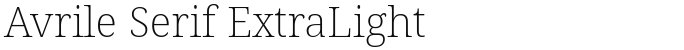 Avrile Serif ExtraLight