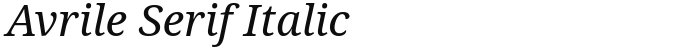 Avrile Serif Italic