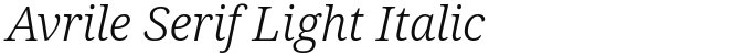 Avrile Serif Light Italic