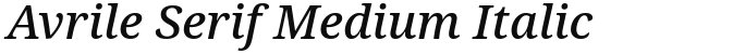 Avrile Serif Medium Italic