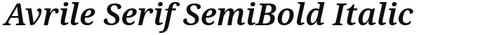 Avrile Serif SemiBold Italic