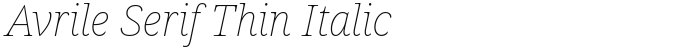 Avrile Serif Thin Italic