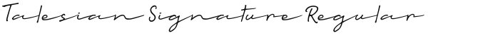 Talesian Signature Regular