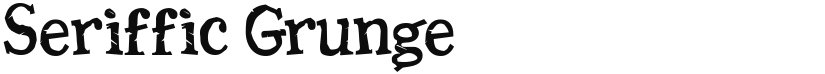 Seriffic Grunge font download