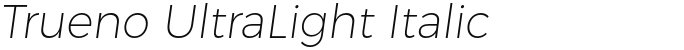 Trueno UltraLight Italic