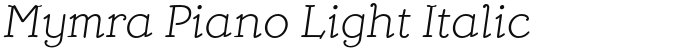 Mymra Piano Light Italic