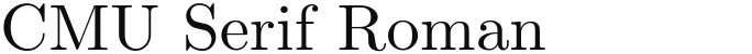 CMU Serif Roman