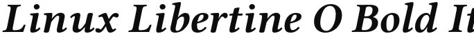 Linux Libertine O Bold Italic