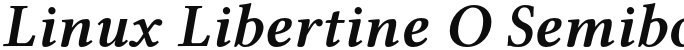 Linux Libertine O Semibold Italic