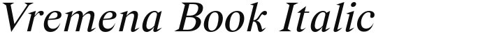 Vremena Book Italic