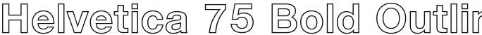 Helvetica 75 Bold Outline