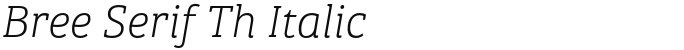 Bree Serif Th Italic