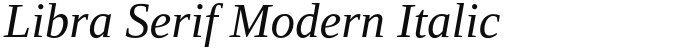 Libra Serif Modern Italic