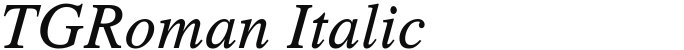 TGRoman Italic