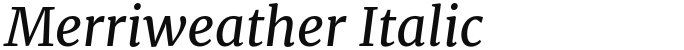 Merriweather Italic