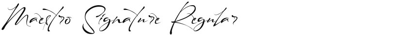 Maestro Signature font download