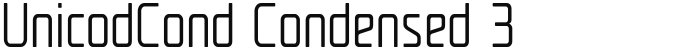 UnicodCond Condensed 3
