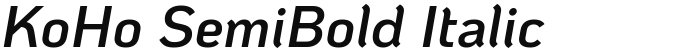 KoHo SemiBold Italic