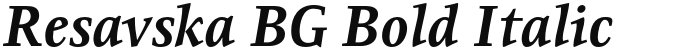Resavska BG Bold Italic