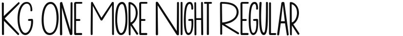 KG One More Night font download