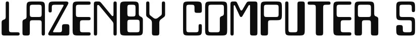 Lazenby Computer font download