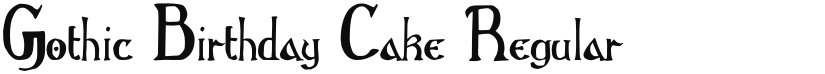 Gothic Birthday Cake font download